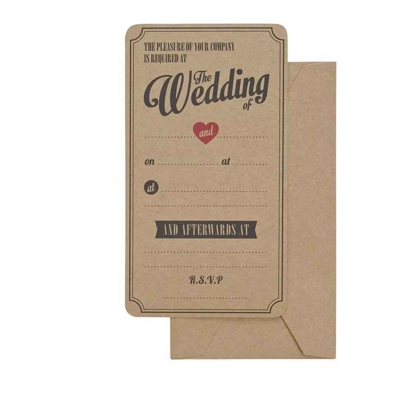 Invitations de mariage Kraft