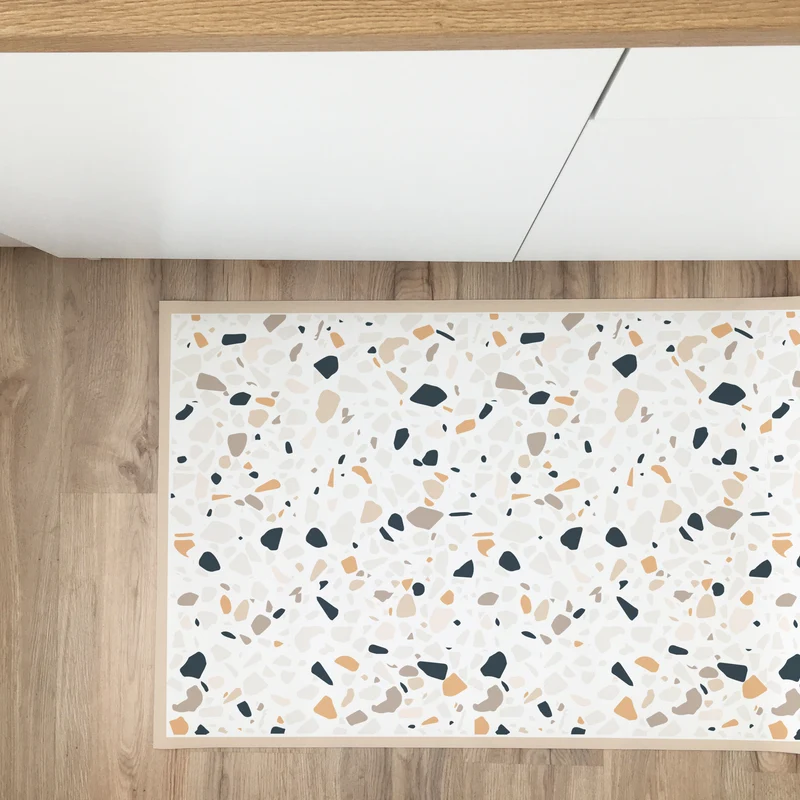 Tapis de cuisine en vinyle grainé