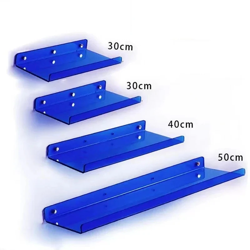 Acrylic Shelf for Wall Storage,Floating Bookshelves,Display Shelf Organizer for Bathroom,Bedroom,Living Room,Kitchen,Room Decor