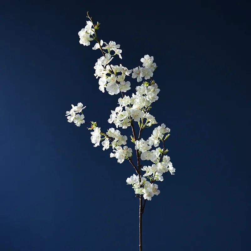 Artificial Cherry Blossom Branches, Silk, Pink, White, Fake Plant, Living Room, Home, Wedding Arch, DIY Decorative Floral, 109cm
