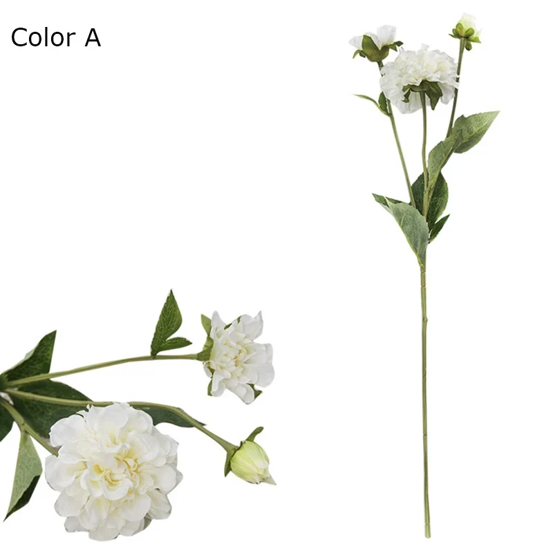 Artificial Sweet Three-Headed Peony Flower, Wedding Decoration, Simulation Peony Flower, Living Room and Office Decoration