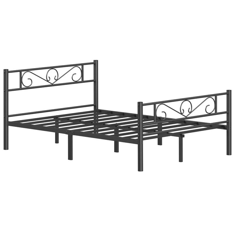 VASAGLE Single Bed Frame, Metal Bed Frame, Fits 90 x 190 cm Mattress, Easy Assembly, for Small Spaces, Guest Room