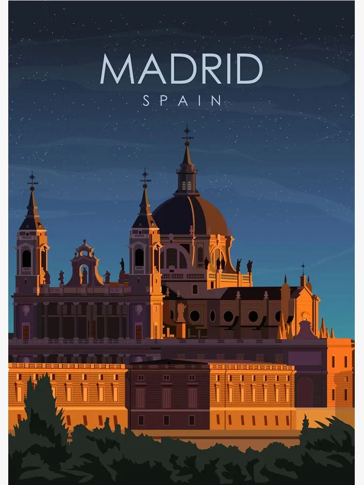 affiche de voyage artistique pour décoration murale du monde