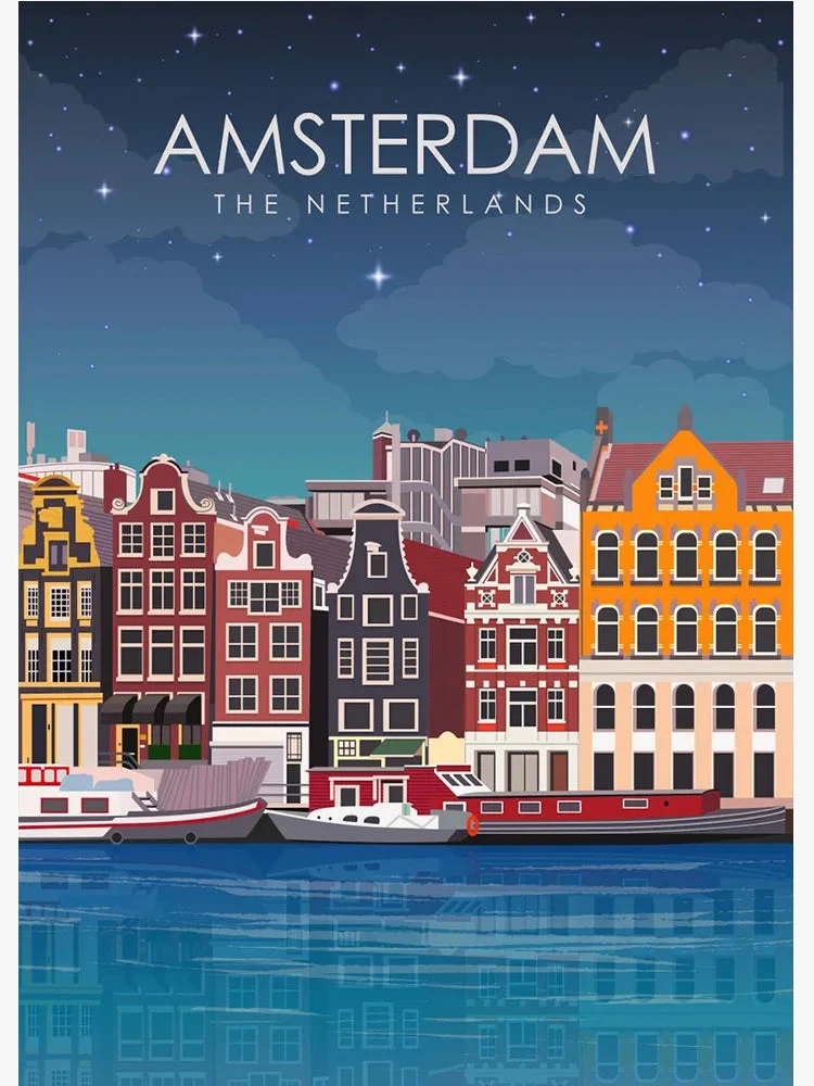 affiche artistique des villes du monde pour décoration intérieure