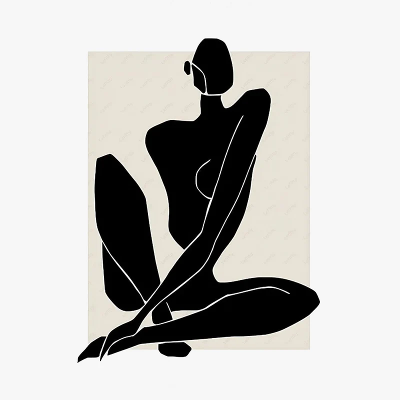 affiche murale abstraite bohème autocollante étanche pour décoration esthétique