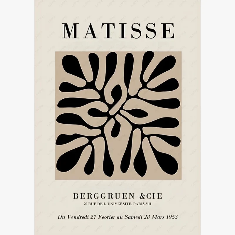 affiche abstraite bohème autocollante étanche pour décoration esthétique