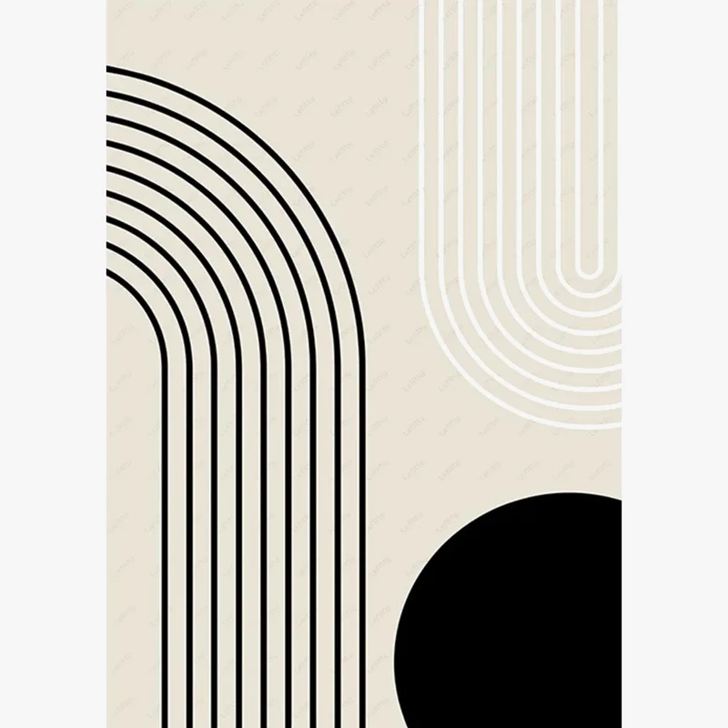 affiche murale abstraite bohème autocollante étanche décoration esthétique