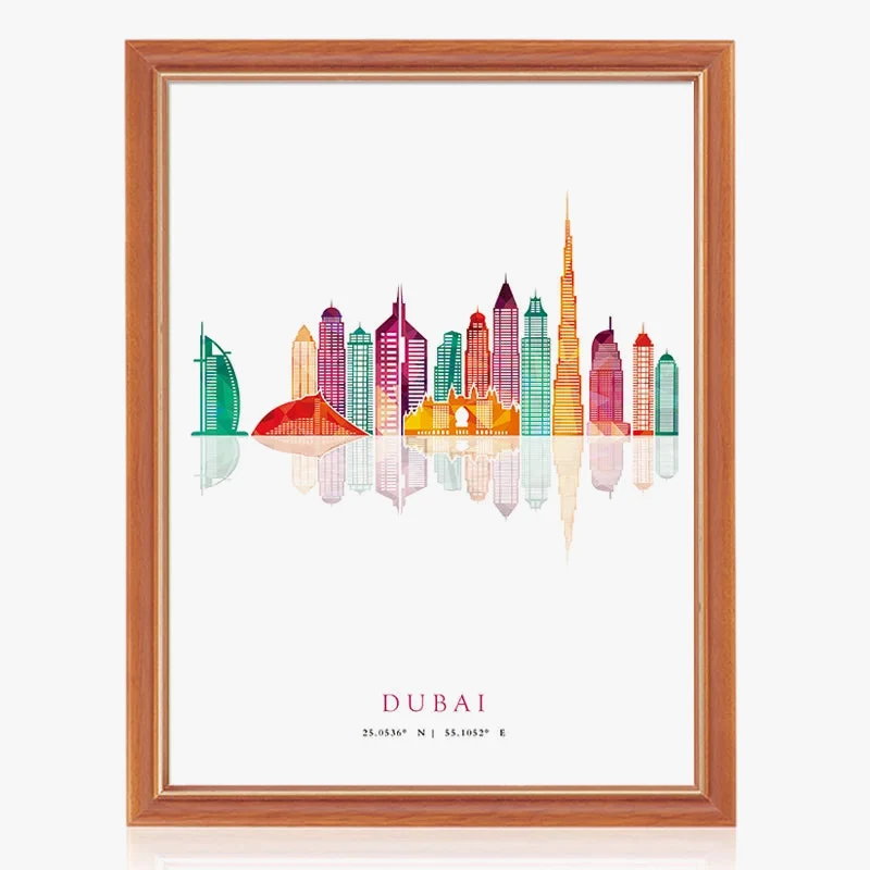 affiches murales des skylines de paris londres new york madrid