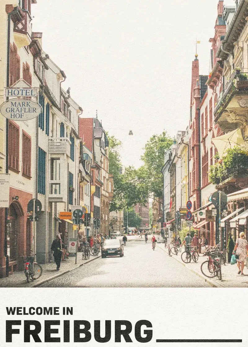 affiche de monuments emblématiques des villes allemandes décorative