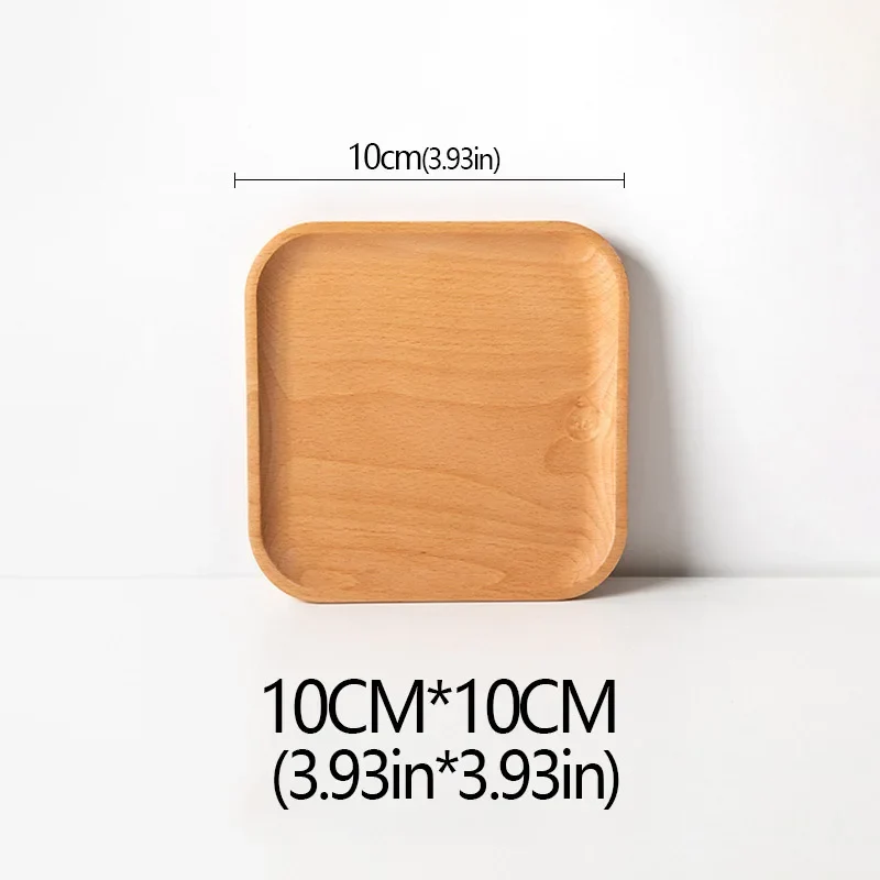 Wood Beech Plate Fruit Plate Oval Pallet trays decorative Candy Rectangular Dessert Dinner Tableware Tray, Kitchen Accessories