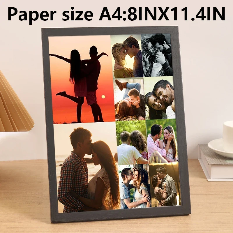 Personalized wooden photo frames, custom photo frame ornaments, simple holiday gifts indoors, commemorate precious memories