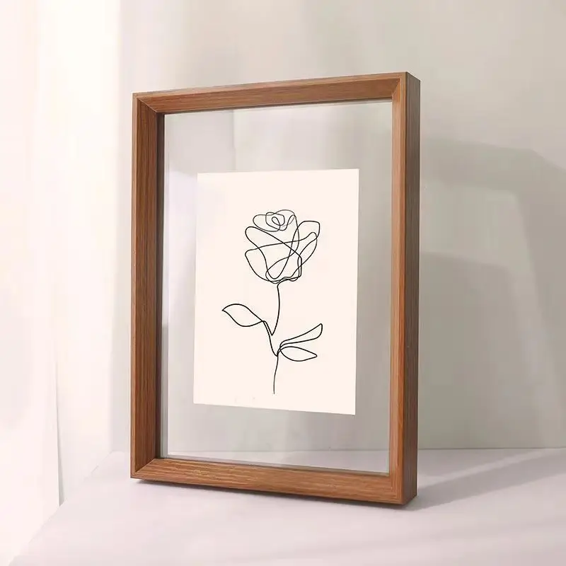 Wall-Hanging, Desktop Solid Wood Photo Frame Transparent Acrylic Frame For Framing Photos, Paintings, Posters, Certificates