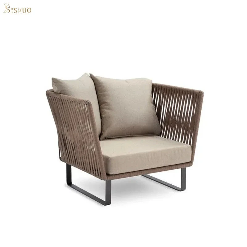 banc de jardin canapé d'angle en rotin pour extérieur