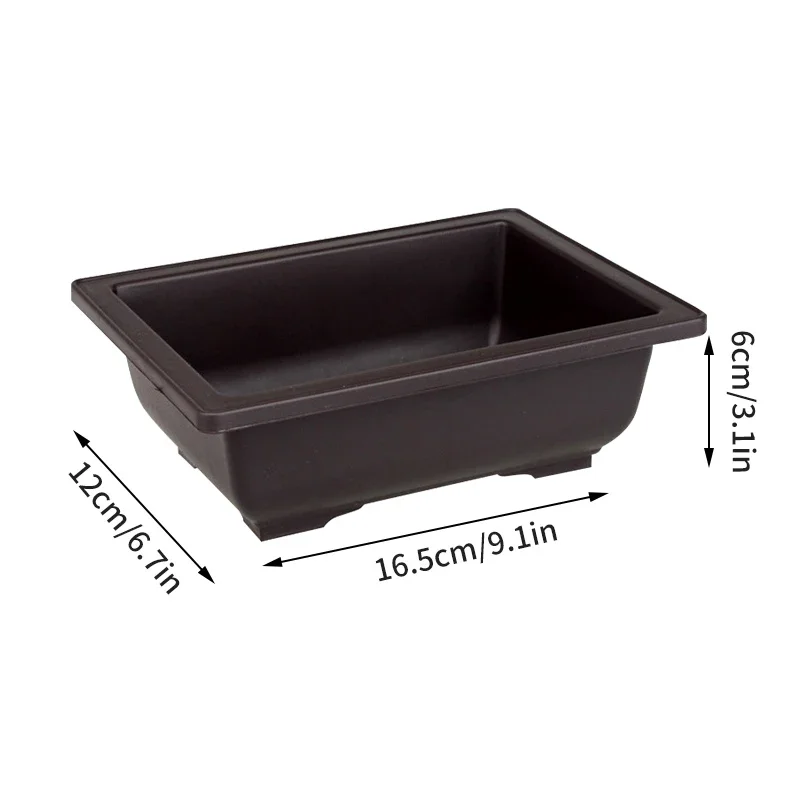 pots de fleurs rectangulaires imitation argile pour jardin extérieur