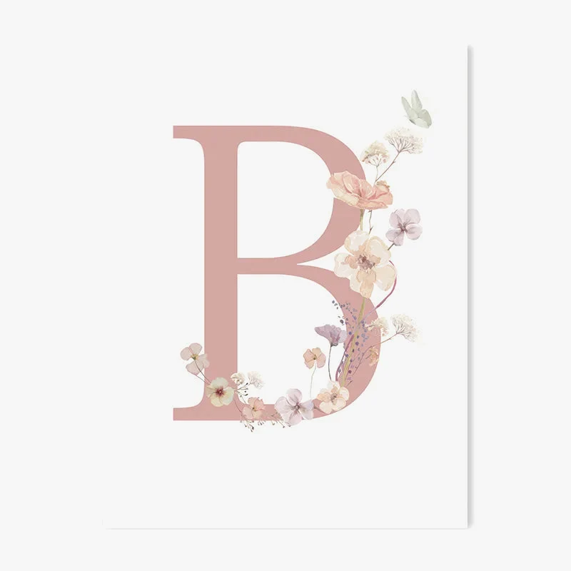 affiche photo personnalisée fleur sauvage pour bébé fille