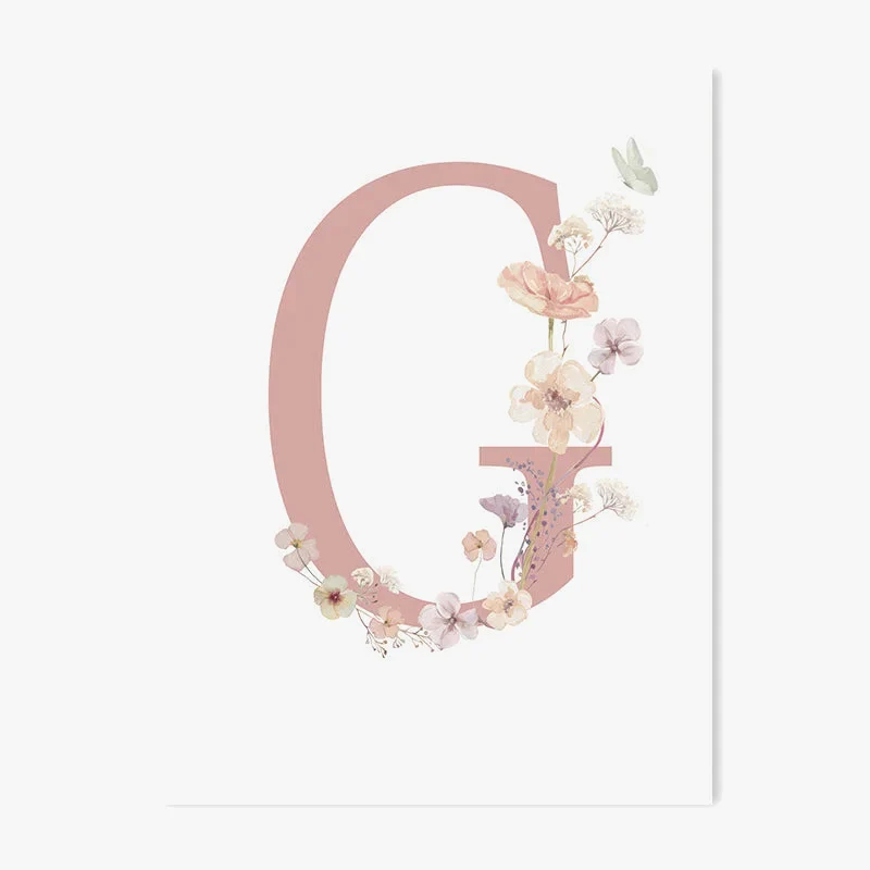 affiche personnalisée fleur sauvage décoration murale pour bébé fille