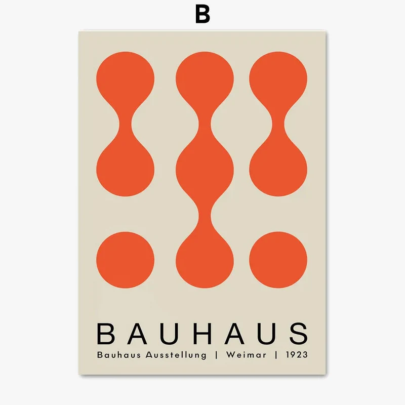 affiches abstraites Bauhaus art mural rétro géométrique décoration intérieure