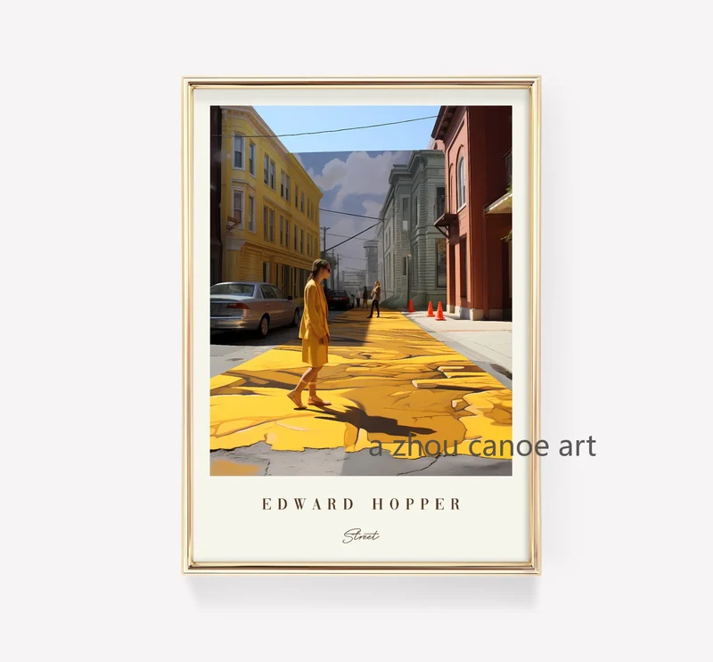 bibliothèque d'œuvres d'art d'edward hopper affiches art moderne décor mural