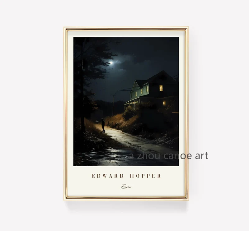 bibliothèque d'œuvres d'art d'edward hopper affiches art moderne décoration murale