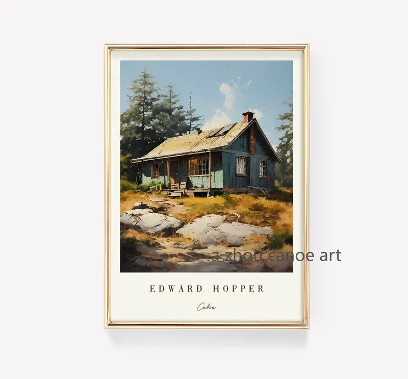 bibliothèque d'œuvres d'art d'edward hopper affiches modernes décoratives
