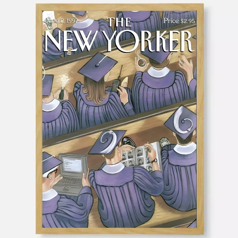 affiche new yorker art mural autocollant étanche décoration esthétique