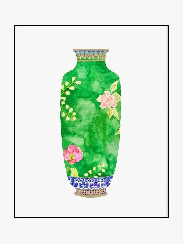 vase à fleurs aquarelle art mural nordique décoratif pour intérieur