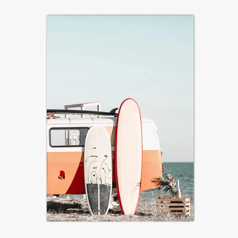 affiche de lever de soleil sur la plage moderne