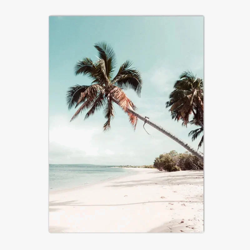affiche de lever de soleil sur la plage décoration murale moderne