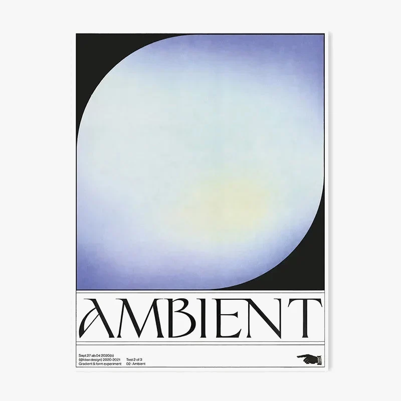 affiche abstraite rétro japonais dégradé pour décoration murale
