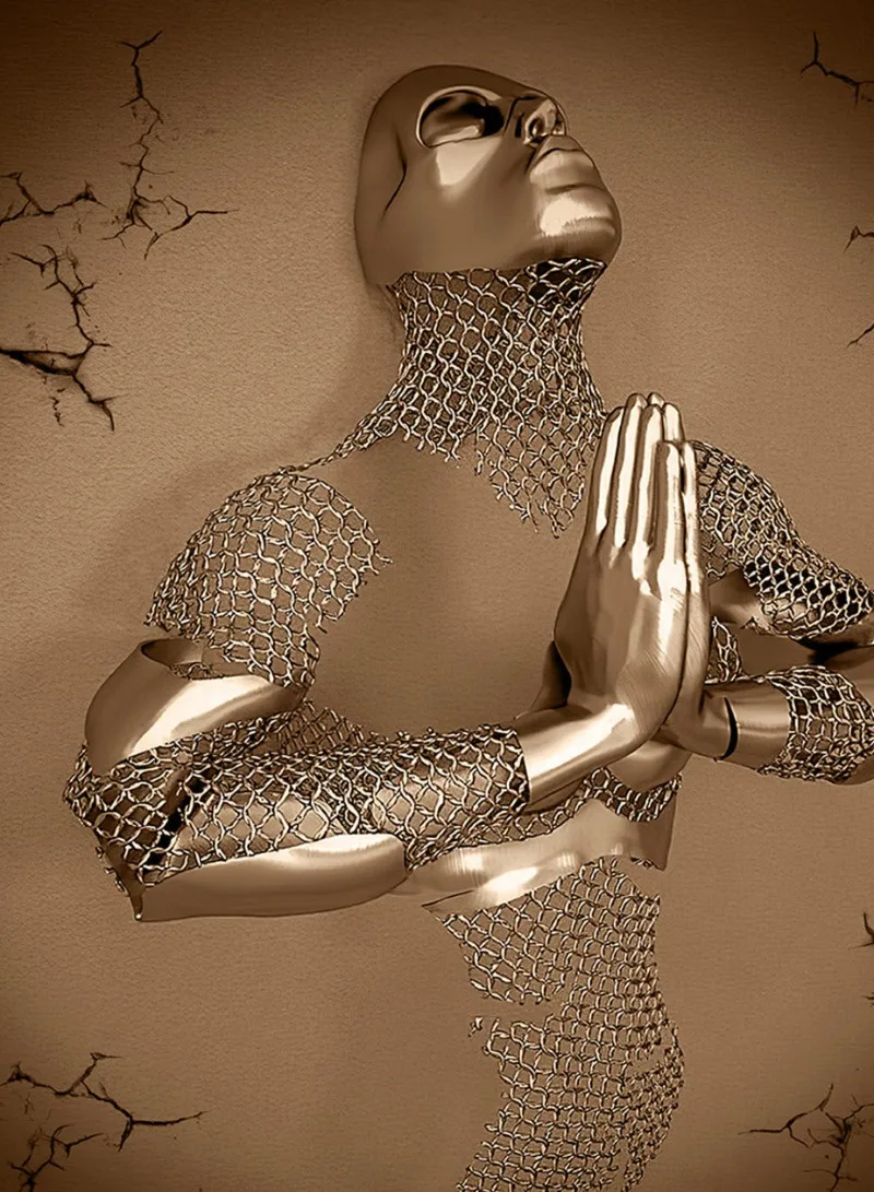 affiche toile couple amoureux s'embrassant avec paillettes argentées décorative