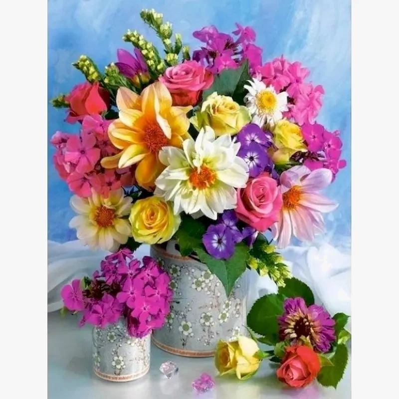 kit de peinture par numéros fleurs pour adultes décorations artisanales