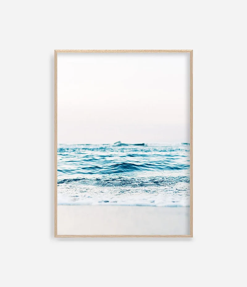 affiche photographique de vagues océan paysage marin décor mural
