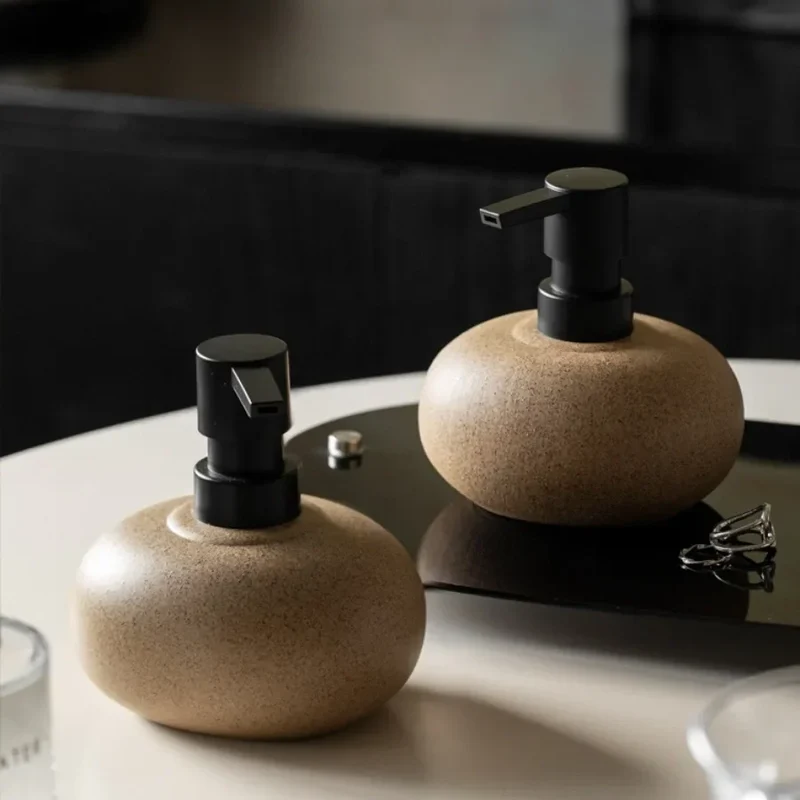 distributeur de savon en céramique nordique pour salle de bain