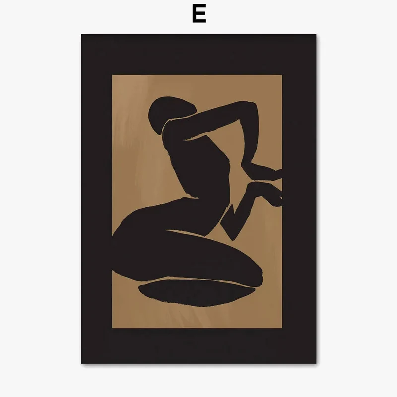affiche abstraite imprimée style picasso matisse pour décoration murale