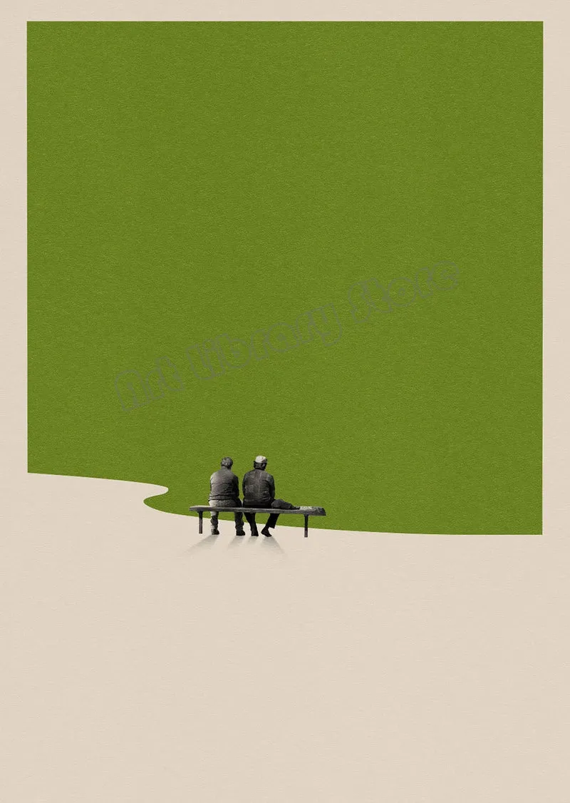 affiche rétro abstraite inspirée de films classiques décorative