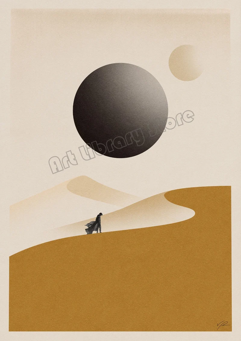 affiche abstraite rétro inspirée de films classiques décoration murale