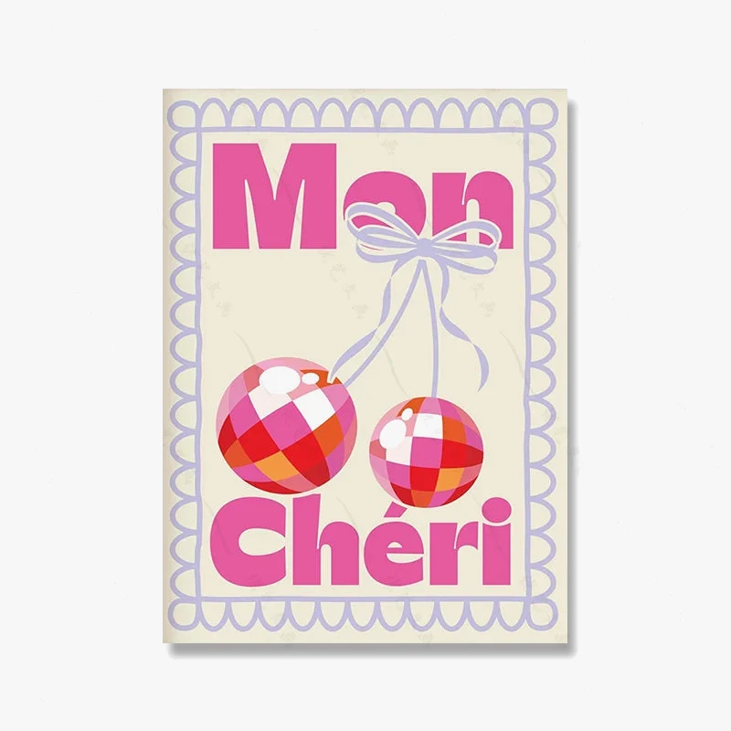 affiche citation disco mon chéri art alimentaire décoration cuisine