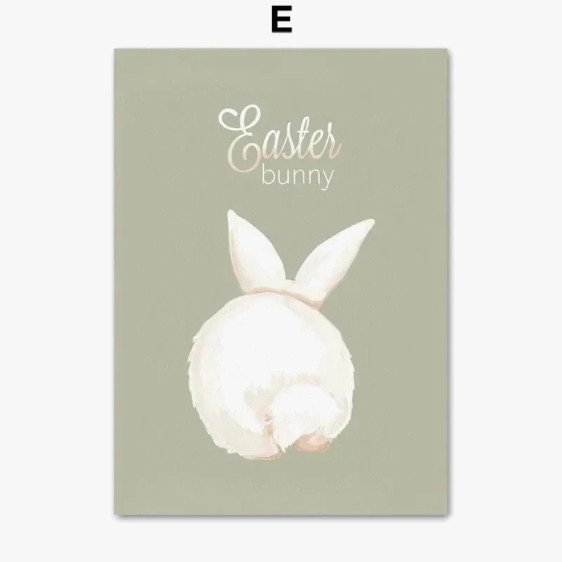 affiches de pâques avec lapin radis oeuf et fleurs printanières