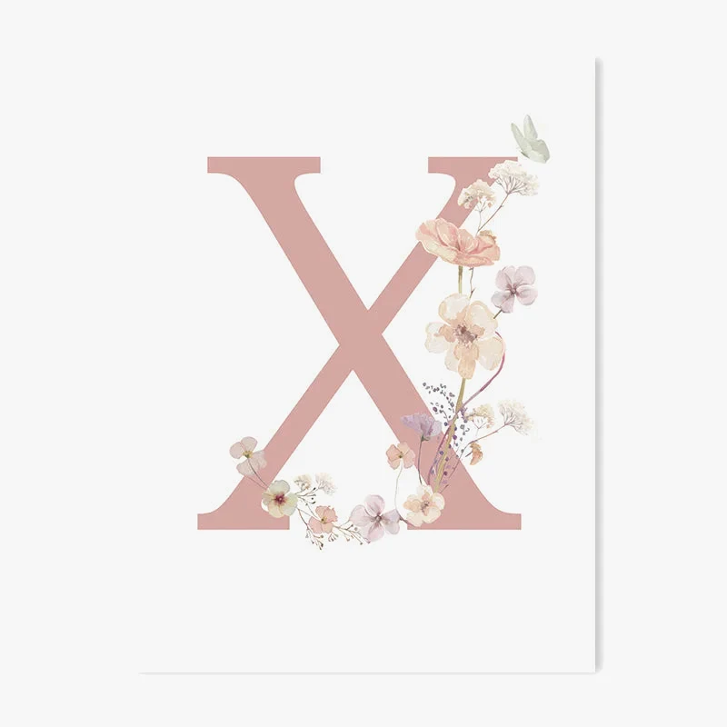 affiche décorative personnalisée fleur sauvage pour enfant