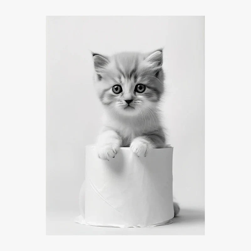 affiche murale drôle d'animaux mignons pour décoration intérieure