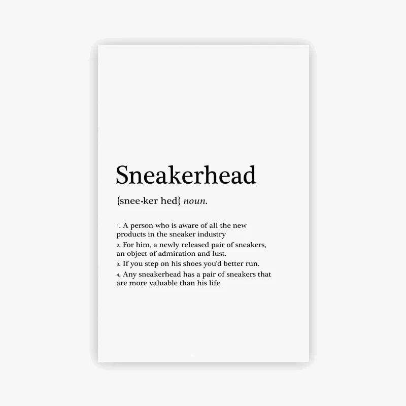 affiche art mural sneaker box pour passionnés de sneakers