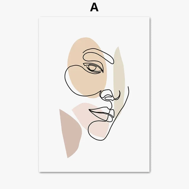 affiches abstraites art mural femmes couple minimalisme décoration intérieure