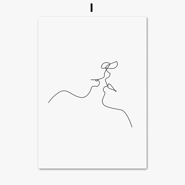 affiches abstraites femmes couple minimalisme art mural nordique