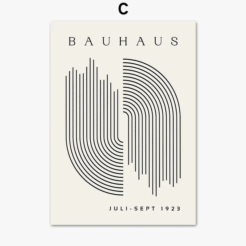boho abstrait bauhaus géométrie nordique affiches art décor mural