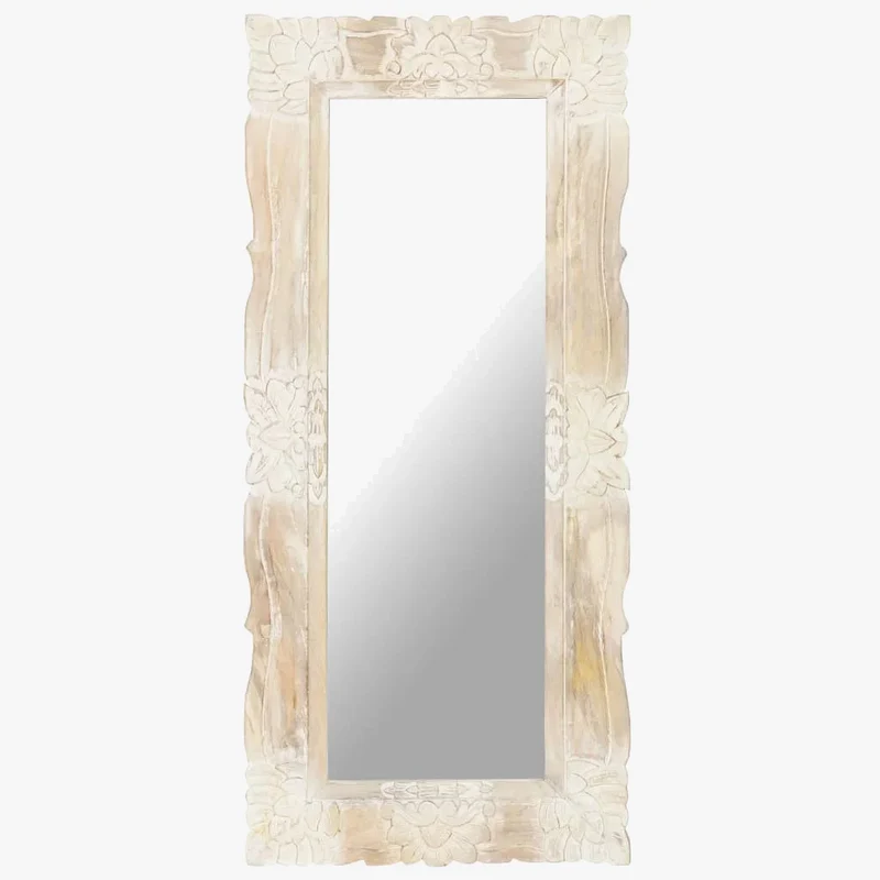 miroir en bois massif pour décoration murale élégante
