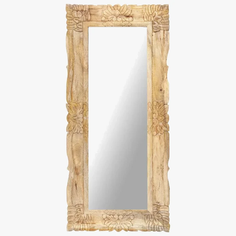 miroir en bois de manguier pour décoration murale moderne