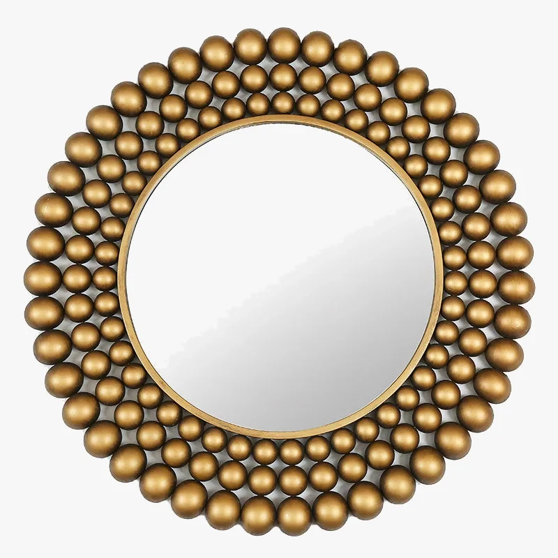 miroir décoratif rond en fer pour intérieur élégant