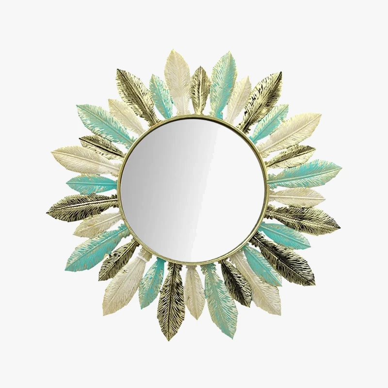 miroir décoratif en fer pour mur et maquillage