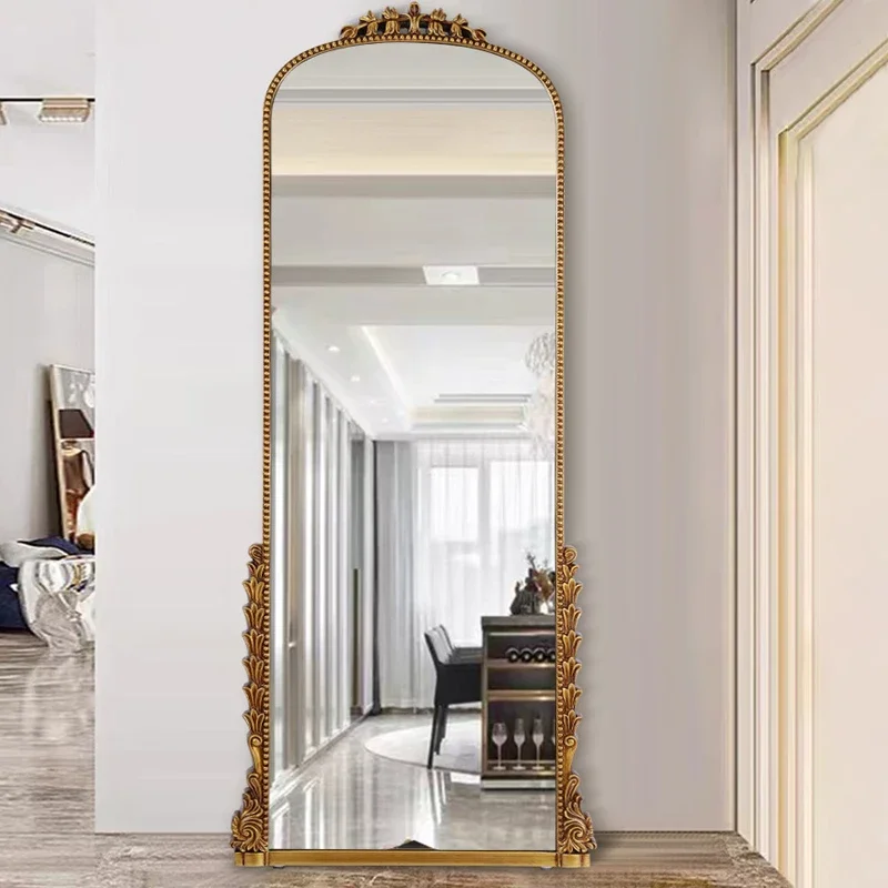 miroir mural doré en pu français design élégant pleine longueur