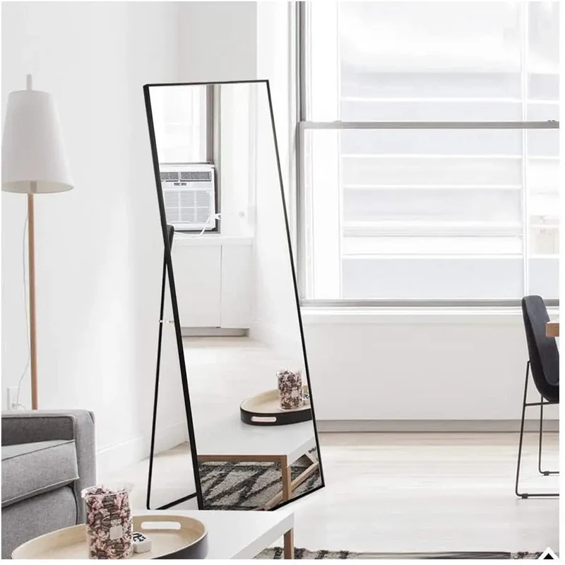 miroir sur pied en verre trempé vertical ou incliné